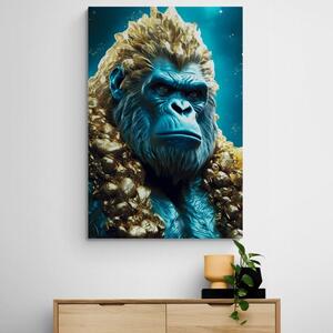 Obraz modro-zlatá gorila