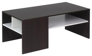 Konferenční stolek, ořech / bílá, VIENNA NEW