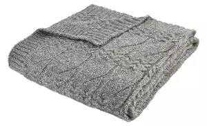 Šedá pletená deka 150x200 cm Cable Knit – Bianca