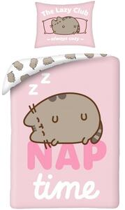 Ložní povlečení z mikrovlákna Pusheen - motiv NAP time - 70x90 cm + 140x200 cm