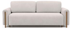 Béžová rozkládací/s úložným prostorem pohovka z textilie bouclé 244 cm Arcadova – ELTAP