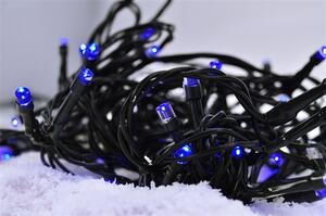 LED vánoční řetěz, 60 LED, 10m, přívod 3m, 8 funkcí, IP20, modrý