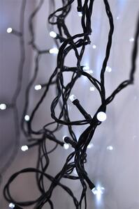 LED vánoční řetěz, 120 LED, 20m, přívod 5m, 8 funkcí, IP44, bílý