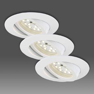 Bílé LED podhledové svítidlo v sadě 3 - otočné