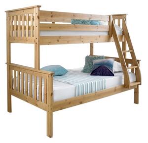 Dětská patrová rozložitelná postel, přírodní, LUINI