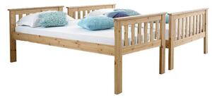 Dětská patrová rozložitelná postel, přírodní, LUINI