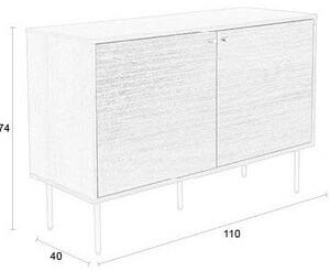Hnědá komoda v dekoru ořechu 110x74x40 cm Stripes – White Label