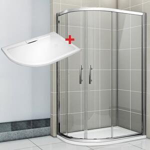 NATALI HARD 100x80 Clear Pravý Sprchový kout asymetrický