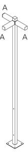 AR T4507D30 Walking - stojna 2500 - 3x180° hlavy - A 90h - ARTEMIDE