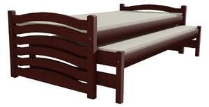 Vomaks unit, s.r.o. Dětská postel s výsuvnou přistýlkou DPV 015 Povrchová úprava: surové dřevo, Rozměr: 80 x 180 cm