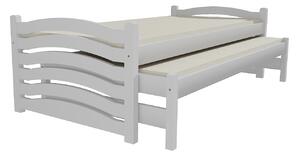 Vomaks unit, s.r.o. Dětská postel s výsuvnou přistýlkou DPV 015 Povrchová úprava: surové dřevo, Rozměr: 80 x 180 cm