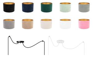 Závěsné svítidlo MEDIOLAN SPIDER, 2x textilní stínítko (výběr z 10 barev), (výběr ze 2 barev konstrukce), G