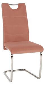 Jídelní židle, růžová Velvet látka, ABIRA NEW