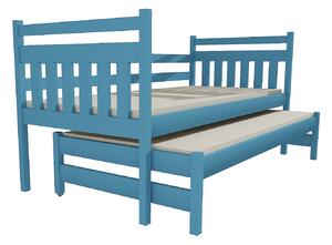 Vomaks unit, s.r.o. Dětská postel s výsuvnou přistýlkou DPV 029 Povrchová úprava: surové dřevo, Rozměr: 80 x 180 cm