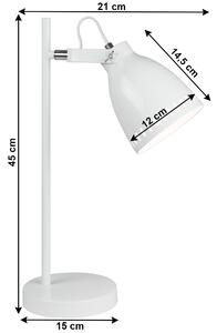 Bílá stolní lampa AIDEN TYP 1