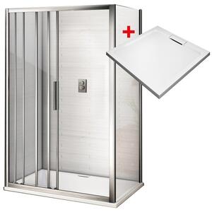 AFTER HARD 90x90 Clear Sprchový kout s mramorovou vaničkou