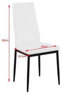 Jídelní čalouněná židle HRON III bílá/černá