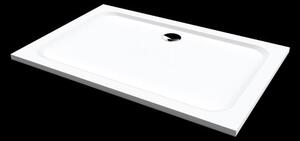 POINT BLACK ROCKY 90x80 Clear Obdélníkový sprchový kout s mramorovou vaničkou