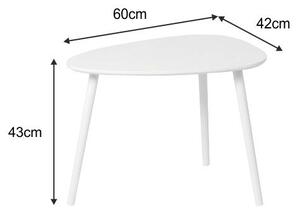 Příruční stolek, bílá, DANZ