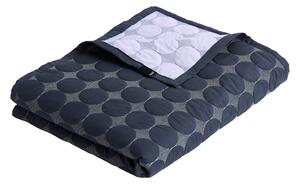 HAY Přehoz na postel Mega Dot (Organic), Midnight Blue, 195 x 245