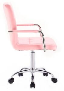 LuxuryForm Židle VERONA na podstavě s kolečky růžová