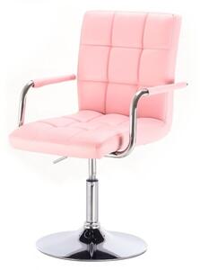 LuxuryForm Židle VERONA na kulaté podstavě růžová