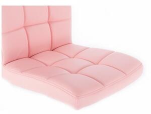 LuxuryForm Židle TOLEDO na černé podstavě s kolečky - růžová