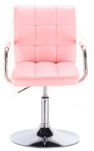 LuxuryForm Židle VERONA na kulaté podstavě růžová