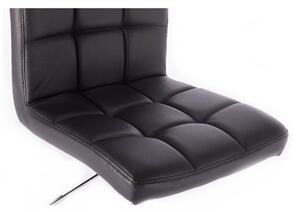 LuxuryForm Židle TOLEDO na stříbrné podstavě s kolečky - černá
