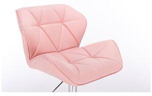LuxuryForm Židle MILANO na podstavě s kolečky růžová