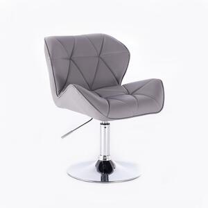 LuxuryForm Židle MILANO na kulaté podstavě šedá (VPT)