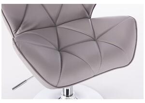 LuxuryForm Židle MILANO na podstavě s kolečky šedá