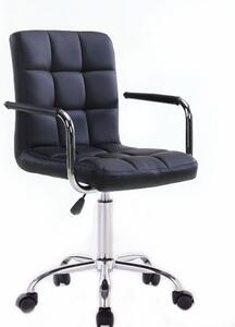 LuxuryForm Židle VERONA na podstavě s kolečky černá