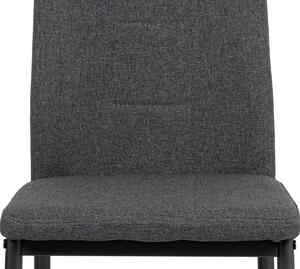 Jídelní židle, šedá látka, kov černý mat DCL-391 GREY2