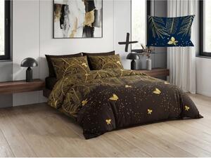Sada povlečení z mikrovlákna VISATA černá + povlak na polštář 50 x 70 cm ZDARMA