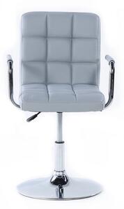 LuxuryForm Židle VERONA na stříbrném talíři - šedá