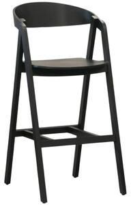 FormWood Černá dubová barová židle Henry 63,5 cm