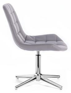 LuxuryForm Židle PARIS na stříbrném kříži - šedá