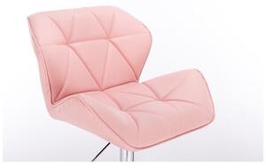 LuxuryForm Barová židle MILANO na zlatém talíři - růžová