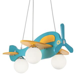 Dětský závěsný lustr Ideal Lux Avion-1 SP3 blu 136325 modrý