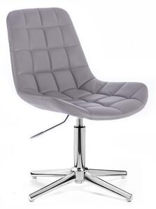 LuxuryForm Židle PARIS na stříbrném kříži - šedá
