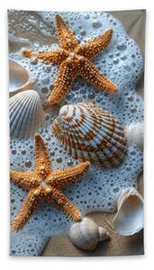 Rychleschnoucí plážová osuška SEA STARS barevná 70 x 140 cm, 100% mikrovlákno