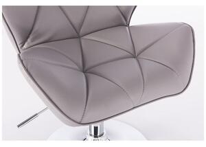 LuxuryForm Barová židle MILANO na zlatém talíři - šedá
