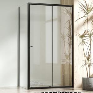 NICOL COMBI Black 100x90 čiré Sprchový kout s posuvnými dveřmi