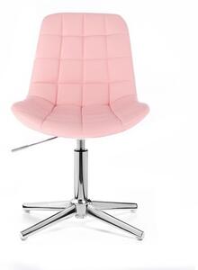 LuxuryForm Židle PARIS na stříbrném kříži - růžová