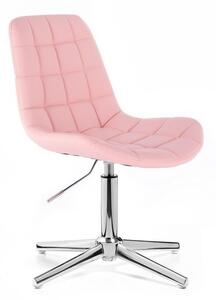 LuxuryForm Židle PARIS na stříbrném kříži - růžová