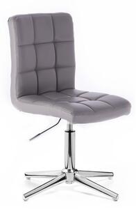 LuxuryForm Židle TOLEDO na stříbrném kříži - šedá