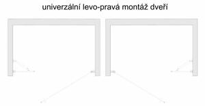 ALFA-V LINE Black 85 Grape Sprchové dveře jednokřídlé s pevnou stěnou v rovině (70+20)