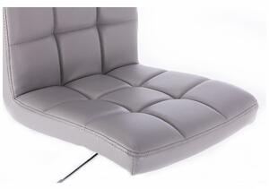 LuxuryForm Židle TOLEDO na zlatém kříži - šedá