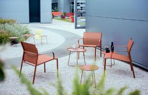 Oranžový kovový konferenční stolek Fermob Cocotte 44 x 55 cm